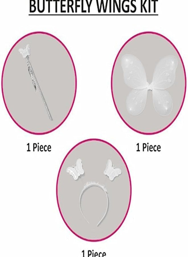 Royals Net Fairy Butterfly Wings (Red) | Costume For Baby Girls Birthday Party | Party Gift For Kids | Fairy Wing Costume | Fairy Angel - Image 5